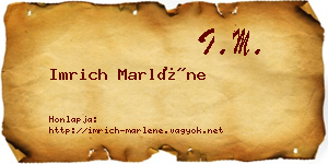 Imrich Marléne névjegykártya